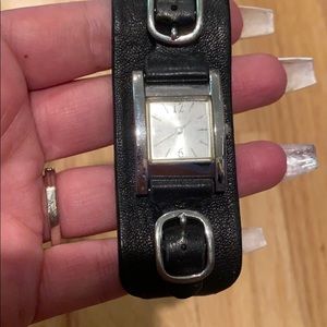 Guess Black Leather watch